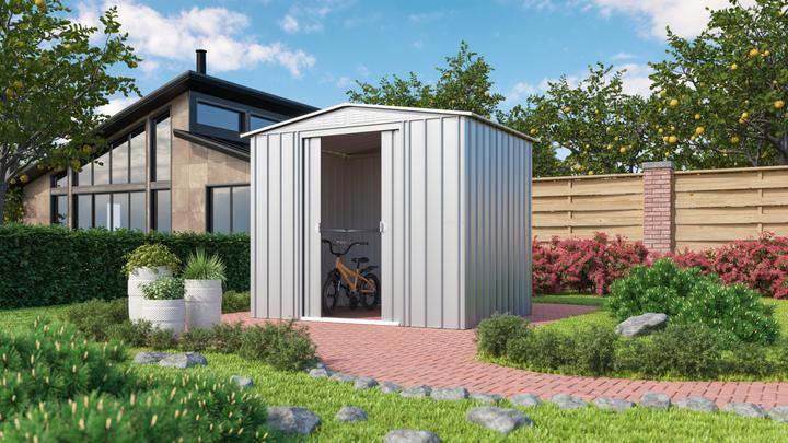 Produktbild Arrow Metallgerätehaus Gartenmanager Dream G 86 silber metallic