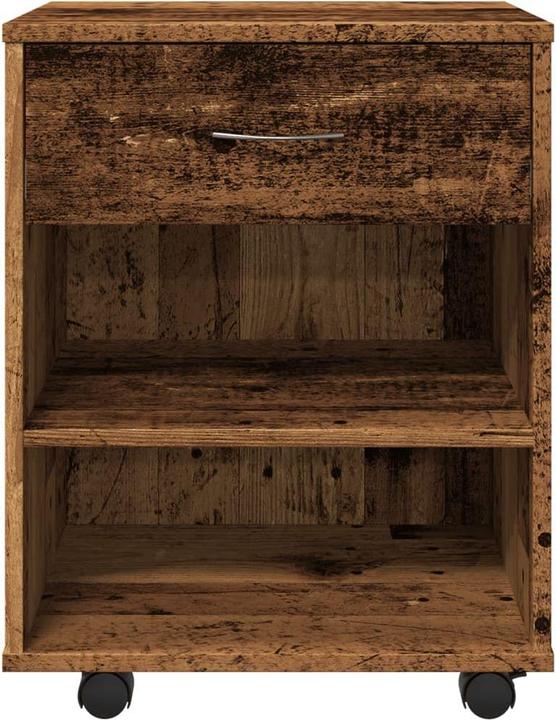 Image du produit VidaXL Rollcontainer Rollschrank Bürocontainer Büroschrank Schrank Altholz-Optik (46 x 36 x 59 cm)
