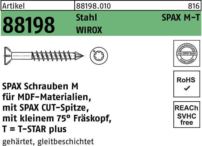 Productafbeelding Spax Zelftappende schroeven M SK T15 3,5x50 mm (200 Schroeven per stuk)