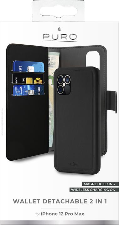 Actual product image Bigben PUROFOLIOMAGNIP1267B Cell Phone Protective Case (6.68 Inch) Wallet Case (Apple iPhone 12 Pro Max)