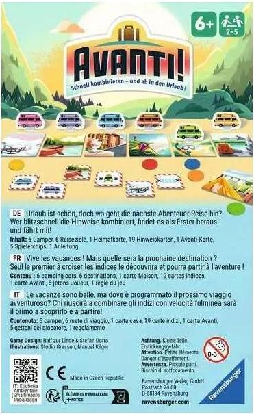 Actual product image Ravensburger Avanti (German, French, Italian)