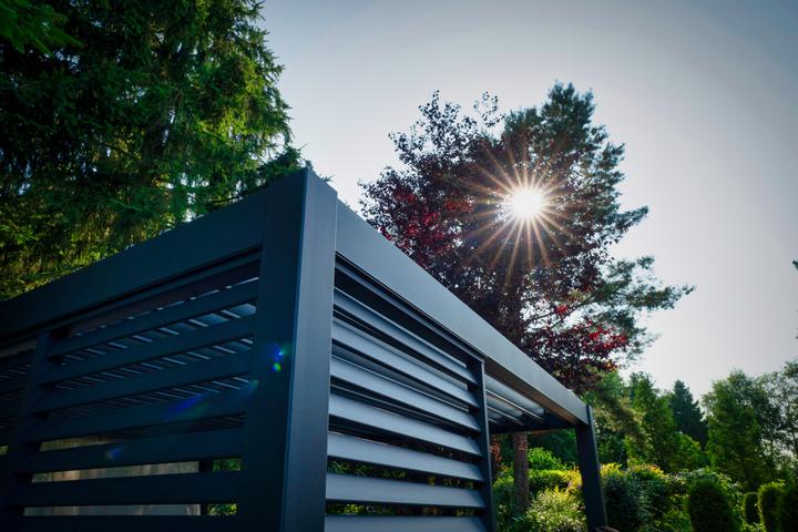 Produktbild Leco Wand 93 cm zur Lamellenpergola DELUXE anthrazit (93 cm, 93 cm)