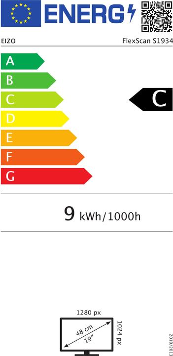 Energie-Label Eizo S1934 FlexScan (1280 x 1024 Pixel, 19")