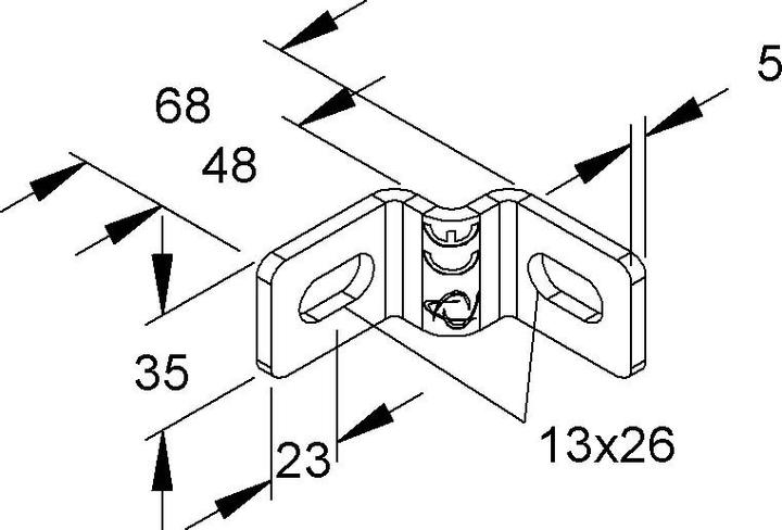 Actual product image Niedax Wall connection angle WWI 80 (4.62 m)