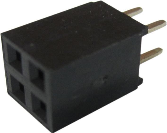 RND Electronics Gerade Buchse, Leiterplattenbuchse, Durchsteckmontage, 2 Reihen, 4 Kontakte, 2.54mm Raster