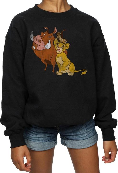 Produktbild Disney The Lion King Classic Simba Timon And Pumbaa Sweatshirt Mädchen (140, 146)