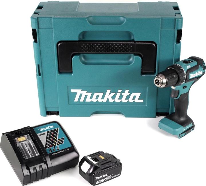 Produktbild Makita DDF 485 RF1J Akku Bohrschrauber 18V 50Nm im Makpac + 1x Akku 3,0 Ah + Ladegerät (Akkubetrieb)