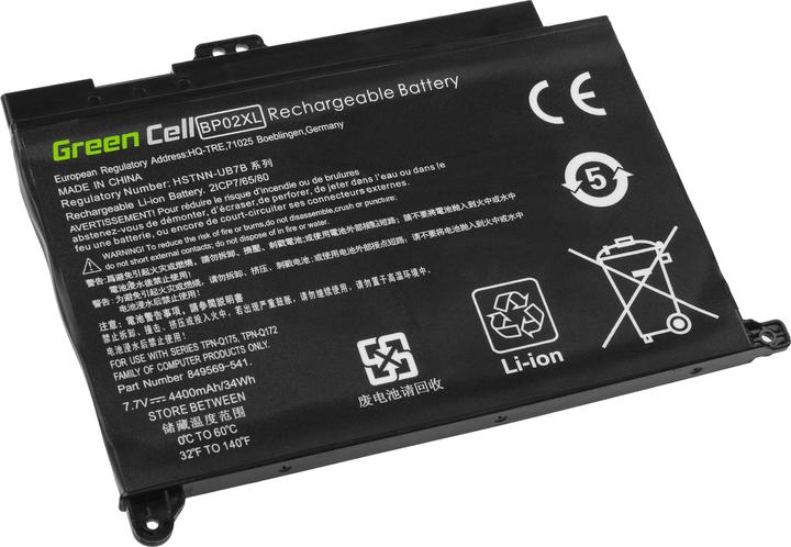 GreenCell Batterie BP02XL pour HP Pavilion 15-AU 15-AU051NW 15-AU071NW 15-AU102NW 15-AU107N (2 cellules, 4500 mAh)
