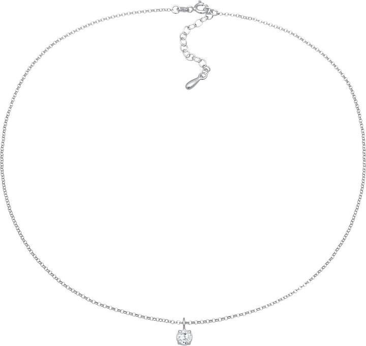Image du produit Elli Collier Choker Zirconium Solitaire Basic 925 Argent Sterling (Argent sterling 925, Zircone)