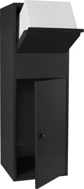 Produktbild Wiltec Paketkasten Briefkasten schwarz 46x45x140cm Paketbox Zuhause Päckchen