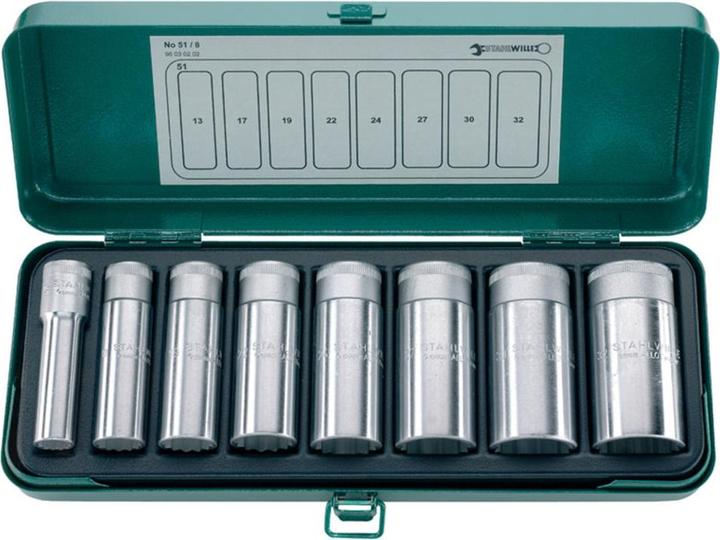 Actual product image Stahlwille 51/8 Set: Sockets (1/2")