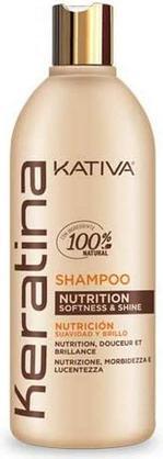 Produktbild Kativa Keratina Shampoo Nutrition, Softness & Shine 1000 ml (1000 ml, Flüssiges Shampoo)