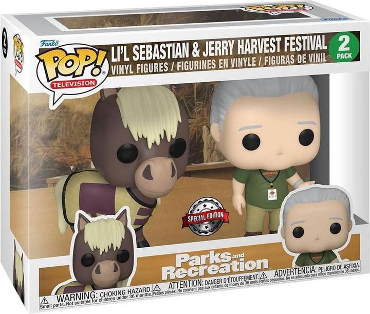 Actual product image Funko Parks & Recreation POP! TV Vinyl Figures, Jerry & Lil Sebastian, 5 cm