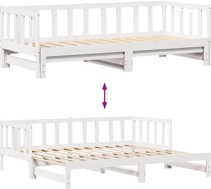 Actual product image VidaXL Extendable day bed with drawers (90 x 200 cm)