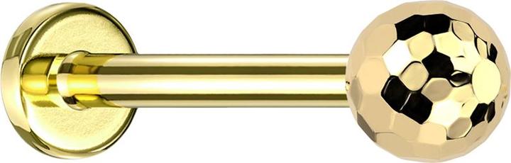 Produktbild Star Piercing Micro Threadless Labret vergoldet mit Discokugel vergoldet (ohne Messing, Titan G23)