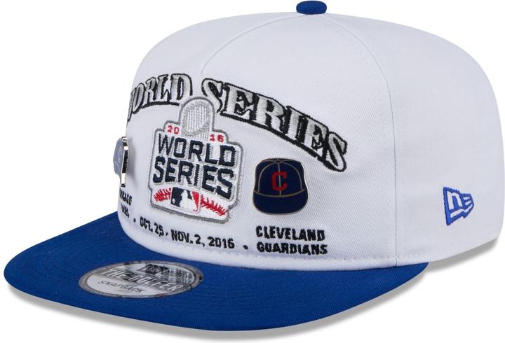 New Era Golfer Cap - World Series 2016 Pin Cubs Indians (One Size)