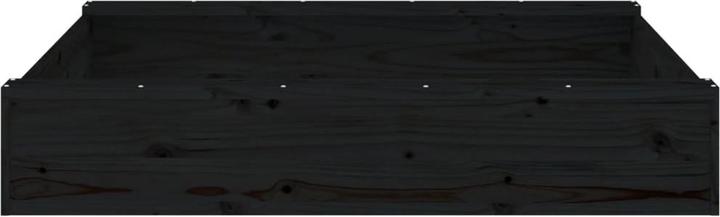 Image du produit VidaXL Sandkasten mit Sitzen Schwarz Quadratisch Massivholz