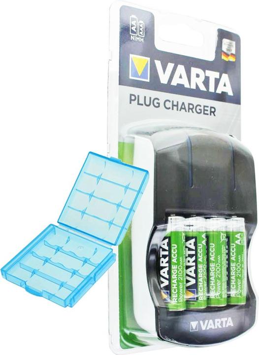 Immagine prodotto Varta Easy Energy Stecker-Ladegerät inklusive 4 Stück Mignon AA Ready2use 2100mAh Akku (4 pz., 2100 mAh, Batteria + Caricabatterie)