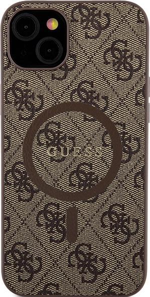 Immagine prodotto Guess GUHMP14SG4GFRW iPhone 14 / 15 / 13 6.1" brązowy/marrone custodia rigida 4G Collection in pelle (Apple iPhone 14)