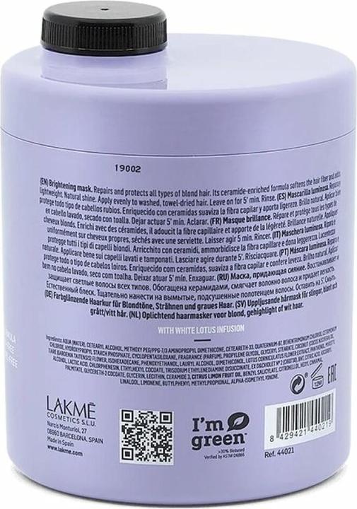 Image du produit Lakmé Teknia White Silver Mask 1000 ml (bundle) (1000 ml)