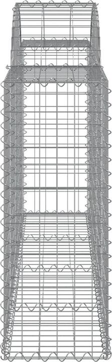 Produktbild VidaXL Gabionen mit Hochbogen 14 Stk. 200x30x80/100cm Verzinktes Eisen