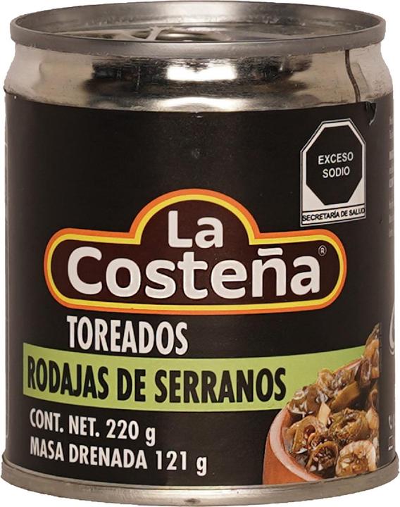 Actual product image La Costeña Rodajas de Serranos Toreados (220 g)