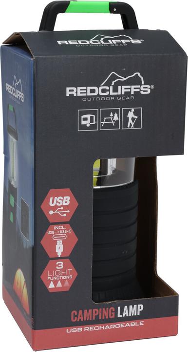 Produktbild Redcliffs Camping Lampe Gummiert – USB-C Aufladung