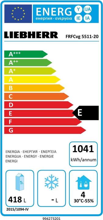 Etichetta energetica Liebherr FRFCvg 5511 (600 l)