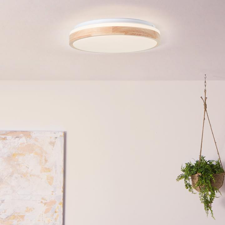 Produktbild Brilliant Brodsky LED Deckenleuchte 38cm holz hell/weiss (2500 lm)
