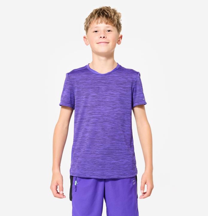 Domyos T-Shirt Kinder Funktionsshirt atmungsaktiv - violett (14, 15, 16)