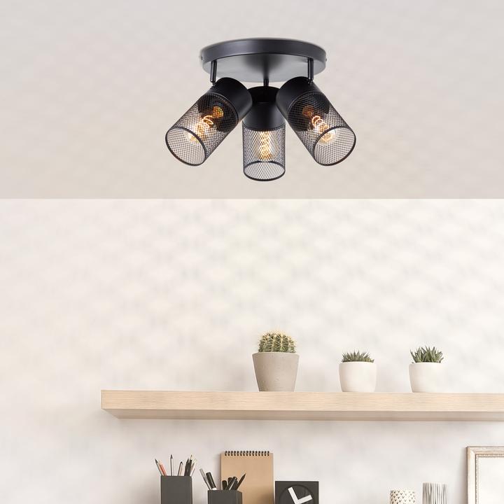 Immagine prodotto Brilliant Kamolo Spotrondell 3flg nero opaco (E27)