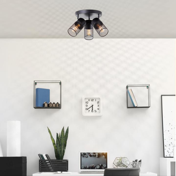Immagine prodotto Brilliant Kamolo Spotrondell 3flg nero opaco (E27)