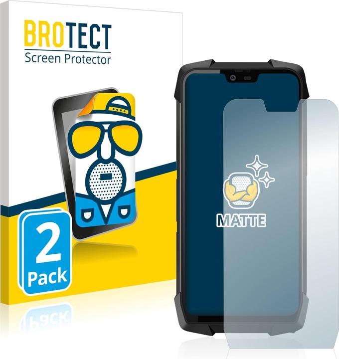 Actual product image BROTECT Anti-glare screen protector matt (2 Piece, Blackview BV9700 Pro)