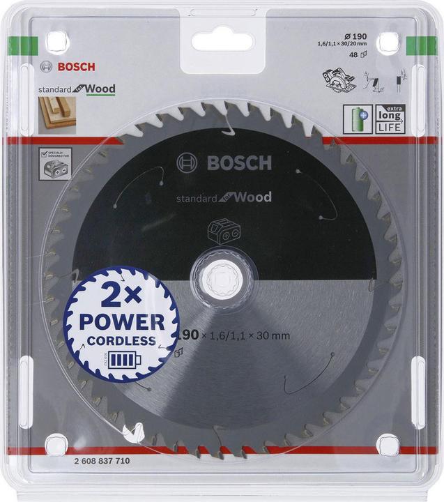 Image du produit Bosch Professional Zubehör Lame de scie circulaire PRO Wood cordless, 190 x 1,6 x 30 mm