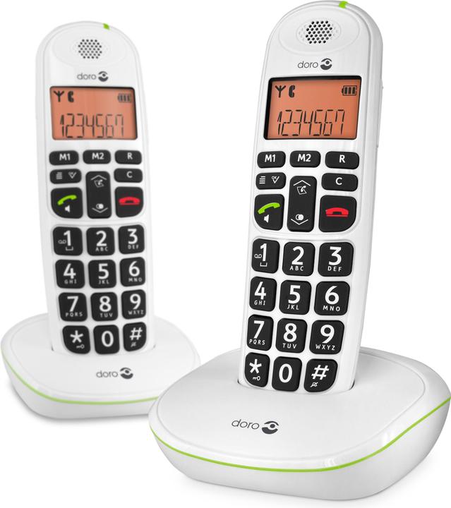 Doro PhoneEasy 100w duo - Analogue/DECT telephone - Wireless handset - Handsfree