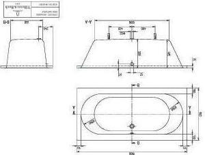 Produktbild Villeroy & Boch V&B Whirlpoolsystem O.NOVO m BW R-eck 1900x950mm Tech. Pos 2 we (220 l, 190 cm, 95 cm)