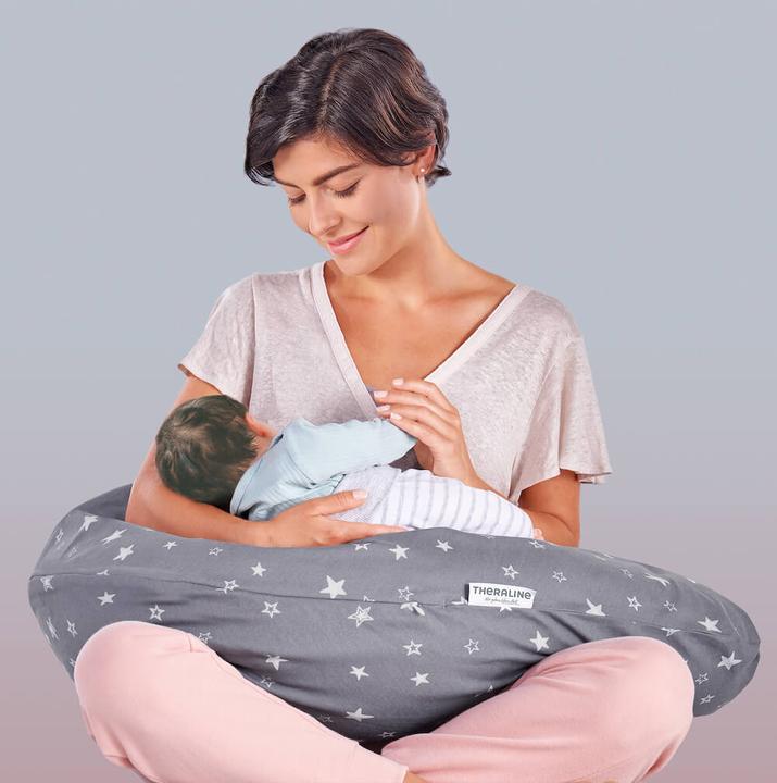 Actual product image Theraline Nursing pillow "The Original" with polyester hollow fibre filling incl. cover 190 cm (190 cm)
