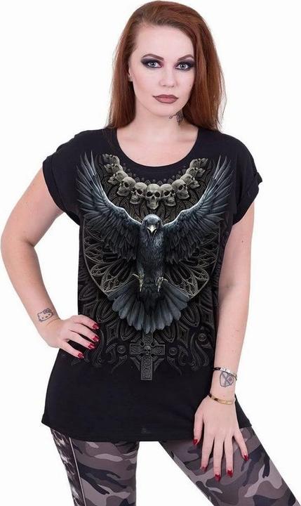 Immagine prodotto Spiral Maglietta Cranio di Corvo Donna (M)