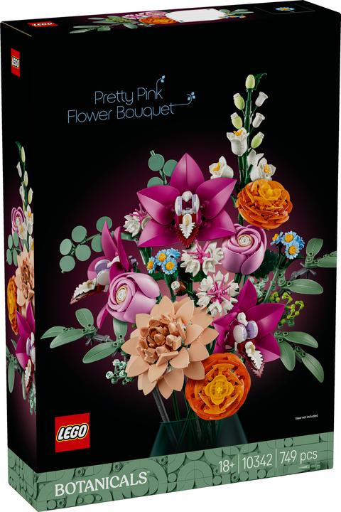 Actual product image LEGO Schöner Rosafarbener Blumenstrauss (10342, LEGO Botanical, LEGO Icons)