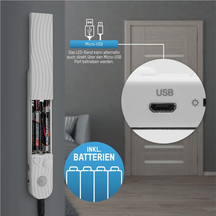 Actual product image Ansmann LED strip with sensor (Warm white, 200 cm, Indoor)