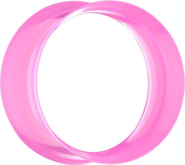 Actual product image Star Piercing Flared tunnel pink (without brass, Silicone)