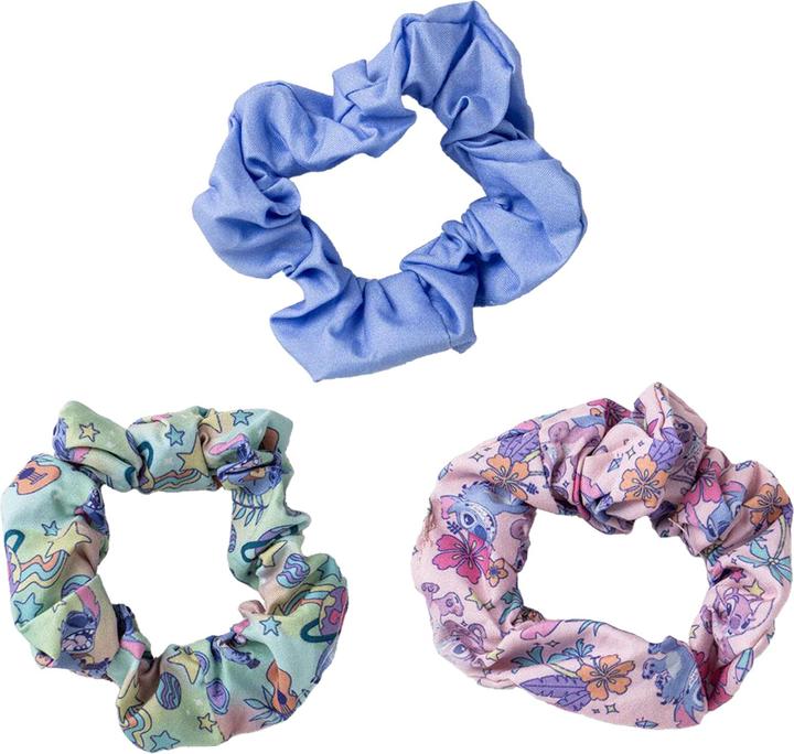 Disney Stitch Hair Scrunchies for Girls and Women, Non-Slip and Soft Ponytail Holder - 3 Scrunchies (Haargummi)
