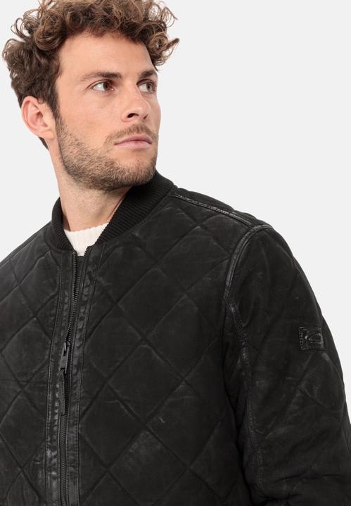 Produktbild Camel Active Leder-Steppjacke mit Strickkragen (54)