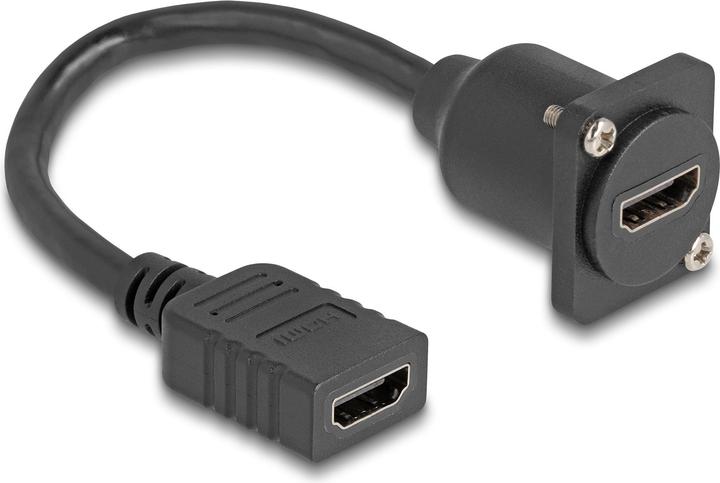 Image du produit Delock Câble HDMI type D femelle à femelle noir 20 cm (0.20 m, HDMI)