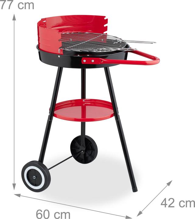 Produktbild Relaxdays Holzkohlegrill (42 cm)