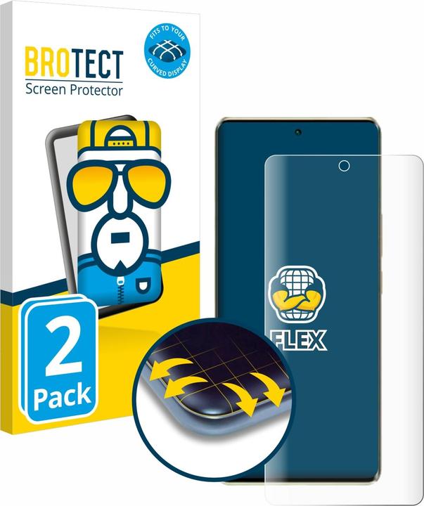 Immagine prodotto BROTECT Pellicola protettiva a schermo intero Pellicola protettiva per lo schermo Trasparente (2 Pezzo/i, Infinix Zero 30)
