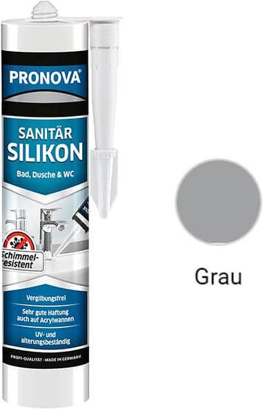 Produktbild Pronova Sanitär Silikon (0.35 kg, Grau, 300 ml)