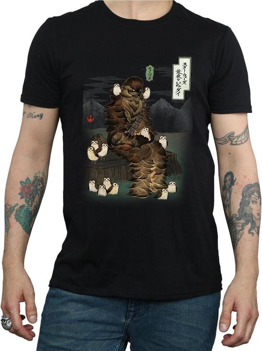 Image du produit Star Wars - T-shirt THE LAST JEDI JAPANESE CHEWBACCA PORGS - Homme (M)
