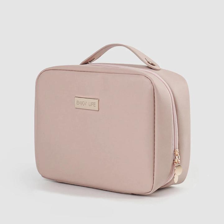 Immagine prodotto Only-Bags.Store Borsa cosmetica quadrata multistrato Custodia impermeabile per il trucco da viaggio in PU