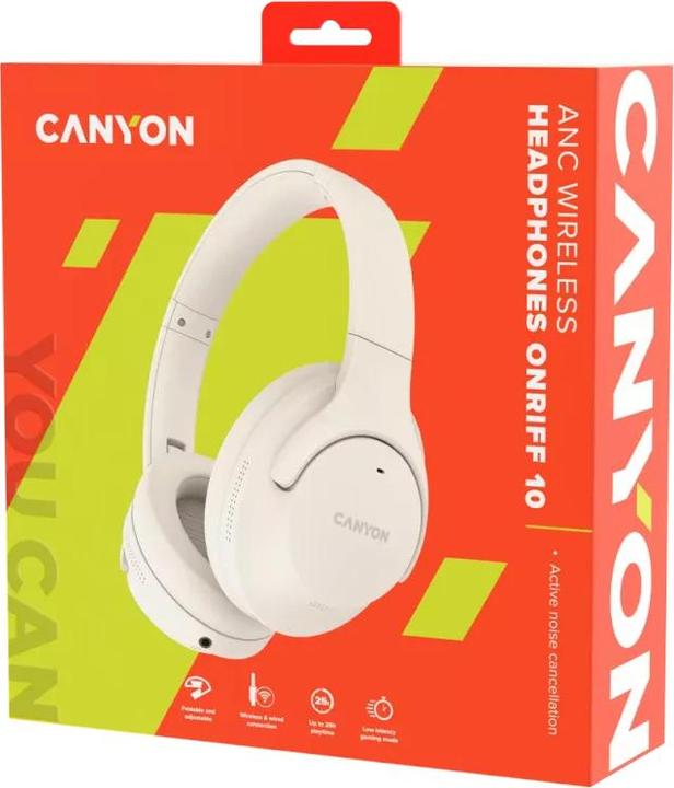Produktbild Canyon OnRiff 10, Bluetooth headset,with microphone,with Active Noise Cancellation function (ANC, 25 h, Kabelgebunden)
